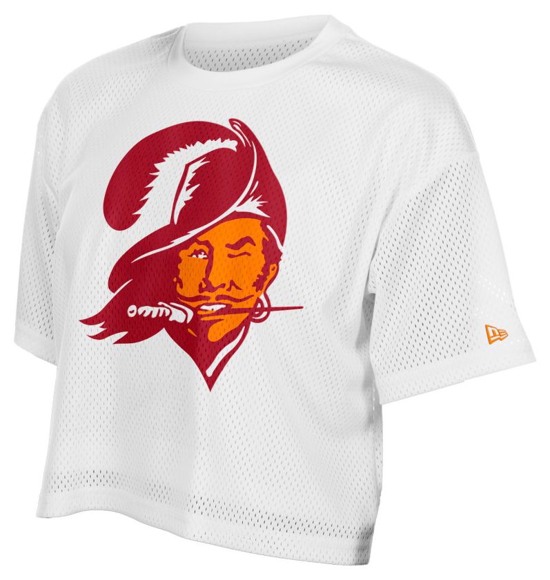 New Era Women's Tampa Bay Buccaneers White Mesh Boxy T-Shirt product image
