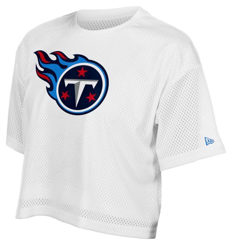 New Era Women's Tennessee Titans White Mesh Boxy T-Shirt product image
