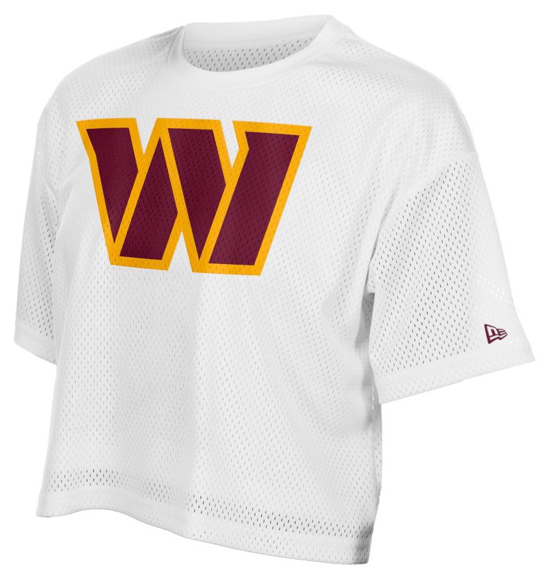 New Era Women's Washington Commanders White Mesh Boxy T-Shirt product image