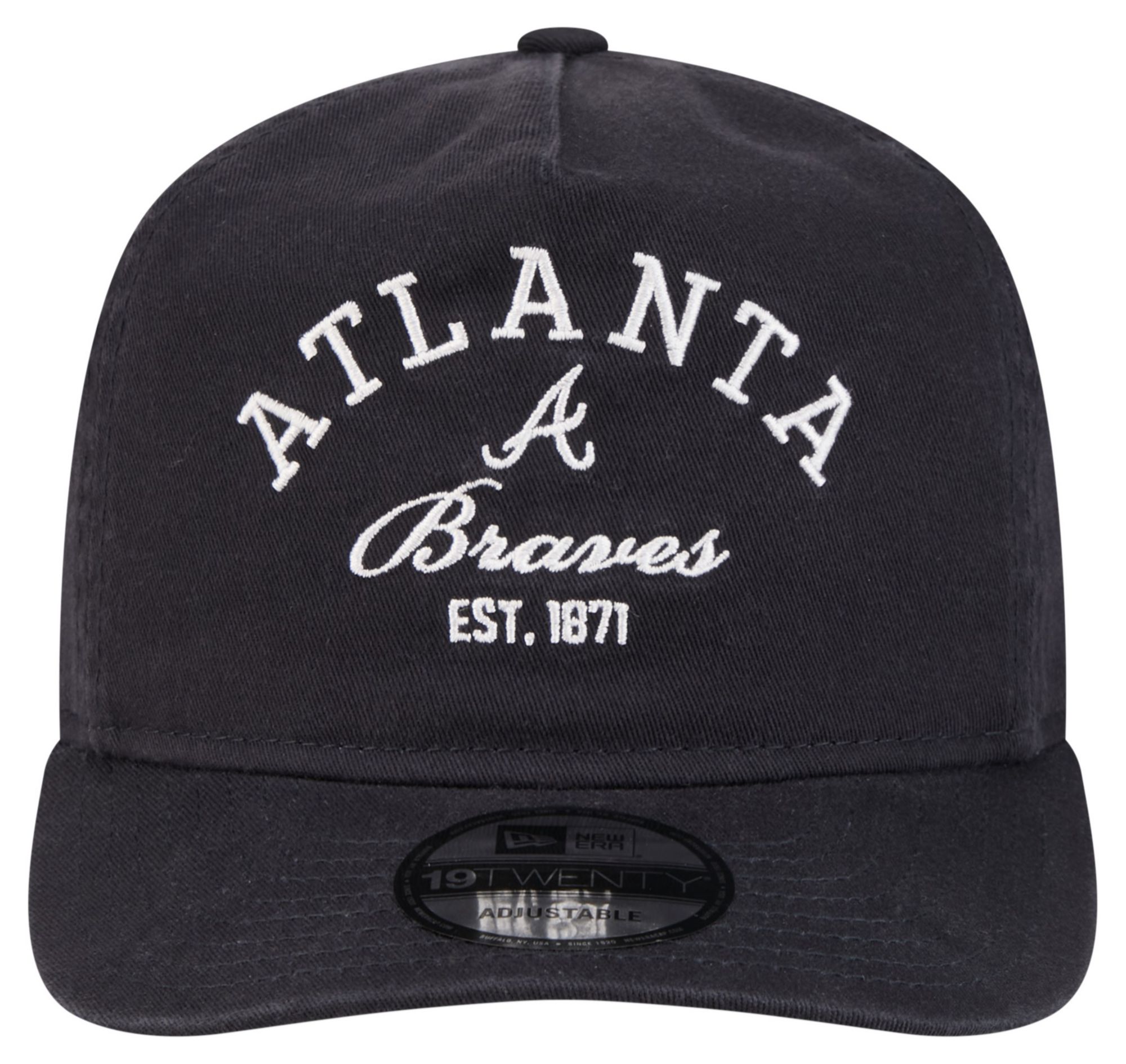 New Era Adult Atlanta Braves Navy 19Twenty Stacked Adjustable Hat product image
