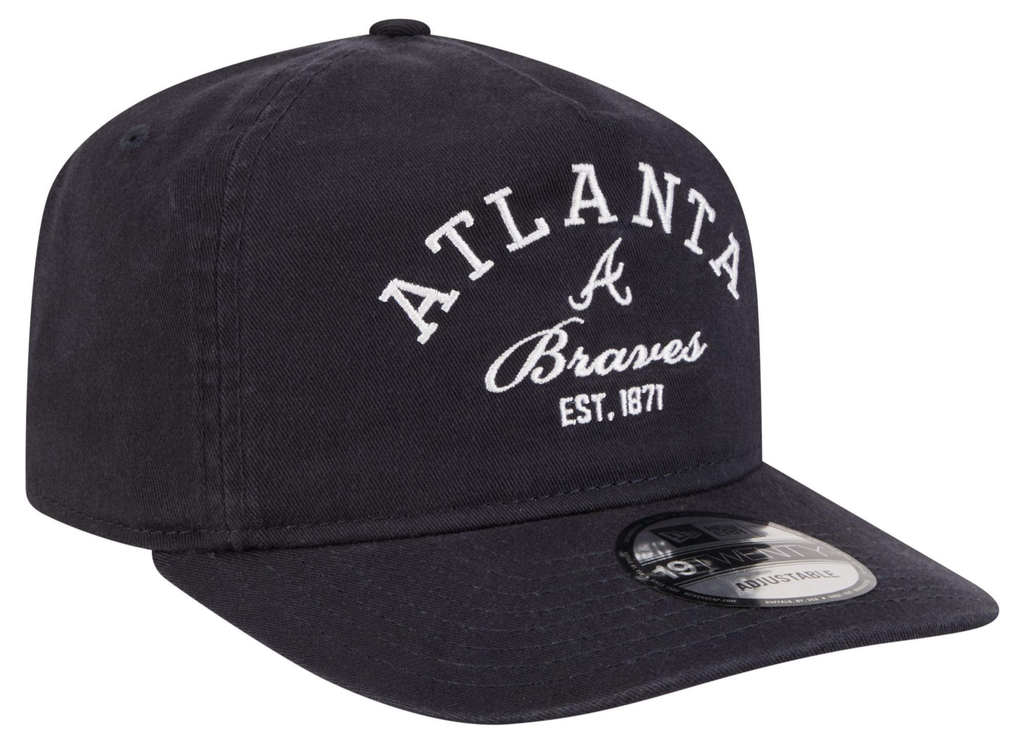 New Era Adult Atlanta Braves Navy 19Twenty Stacked Adjustable Hat product image
