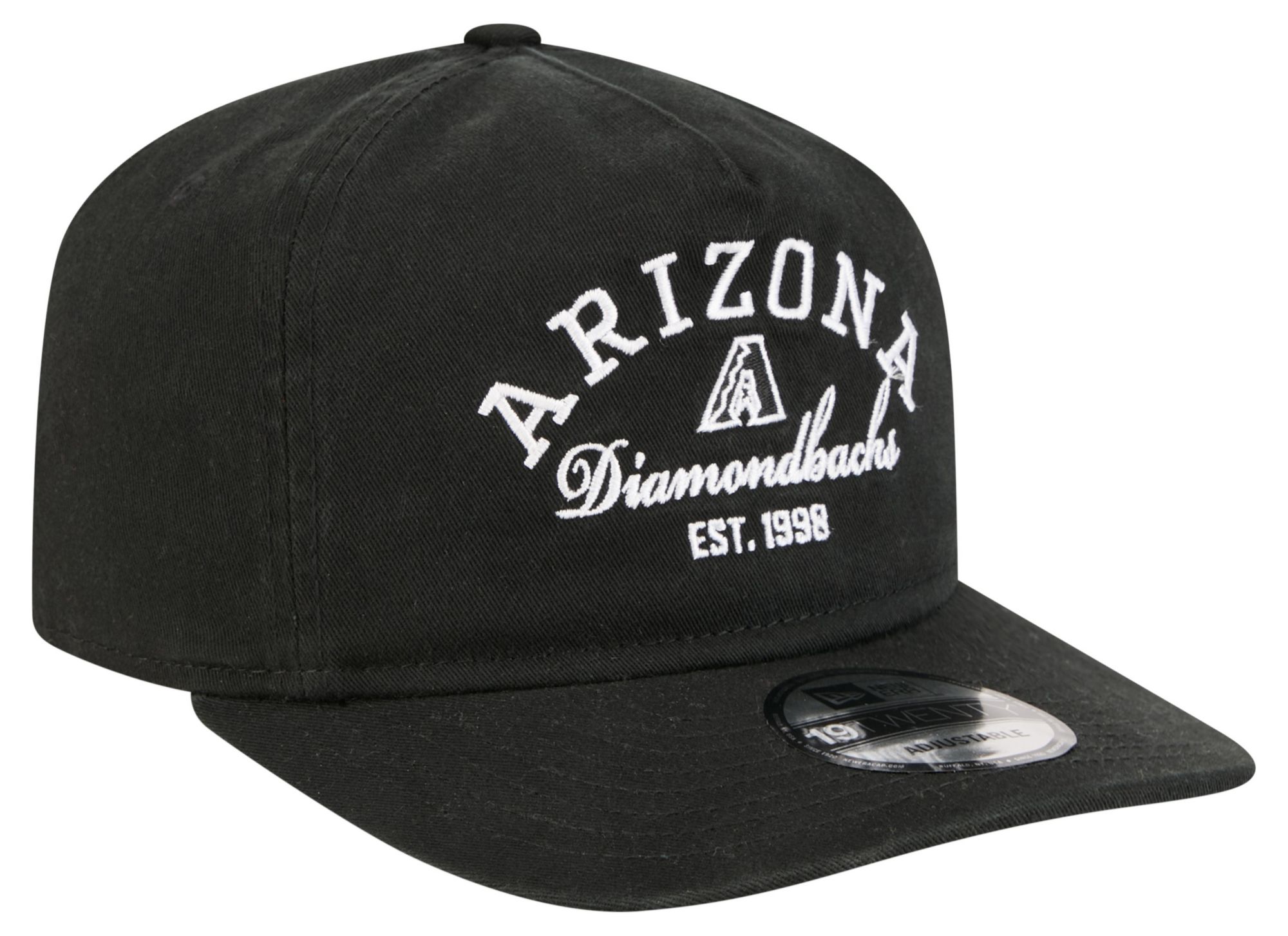 New Era Adult Arizona Diamondbacks Black 19Twenty Stacked Adjustable Hat product image