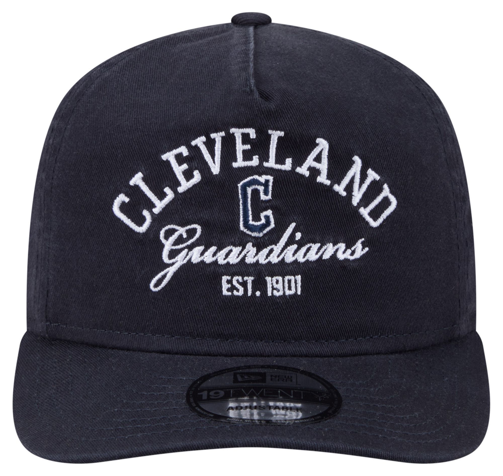 New Era Adult Cleveland Guardians Navy 19Twenty Stacked Adjustable Hat product image