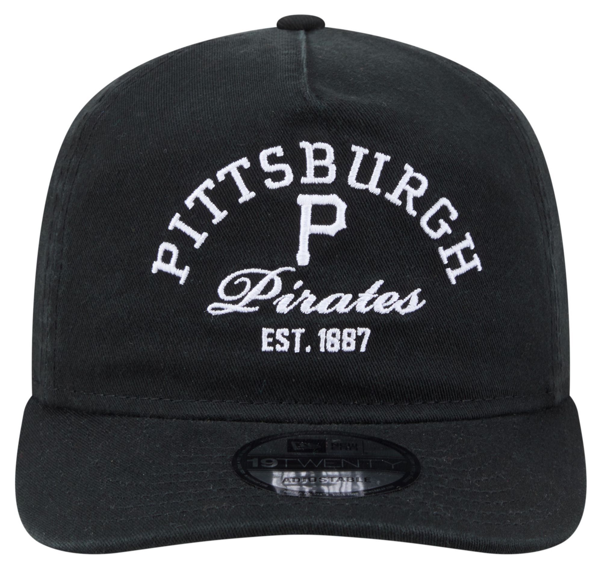 New Era Adult Pittsburgh Pirates Black 19Twenty Stacked Adjustable Hat product image