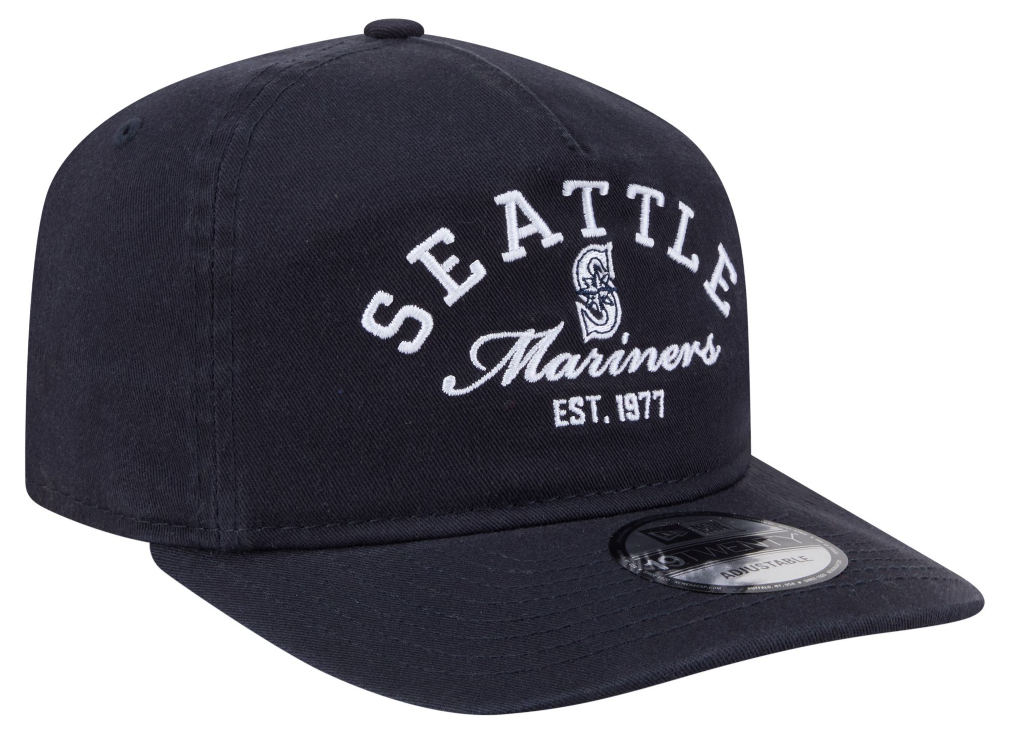 New Era Adult Seattle Mariners Navy 19Twenty Stacked Adjustable Hat product image