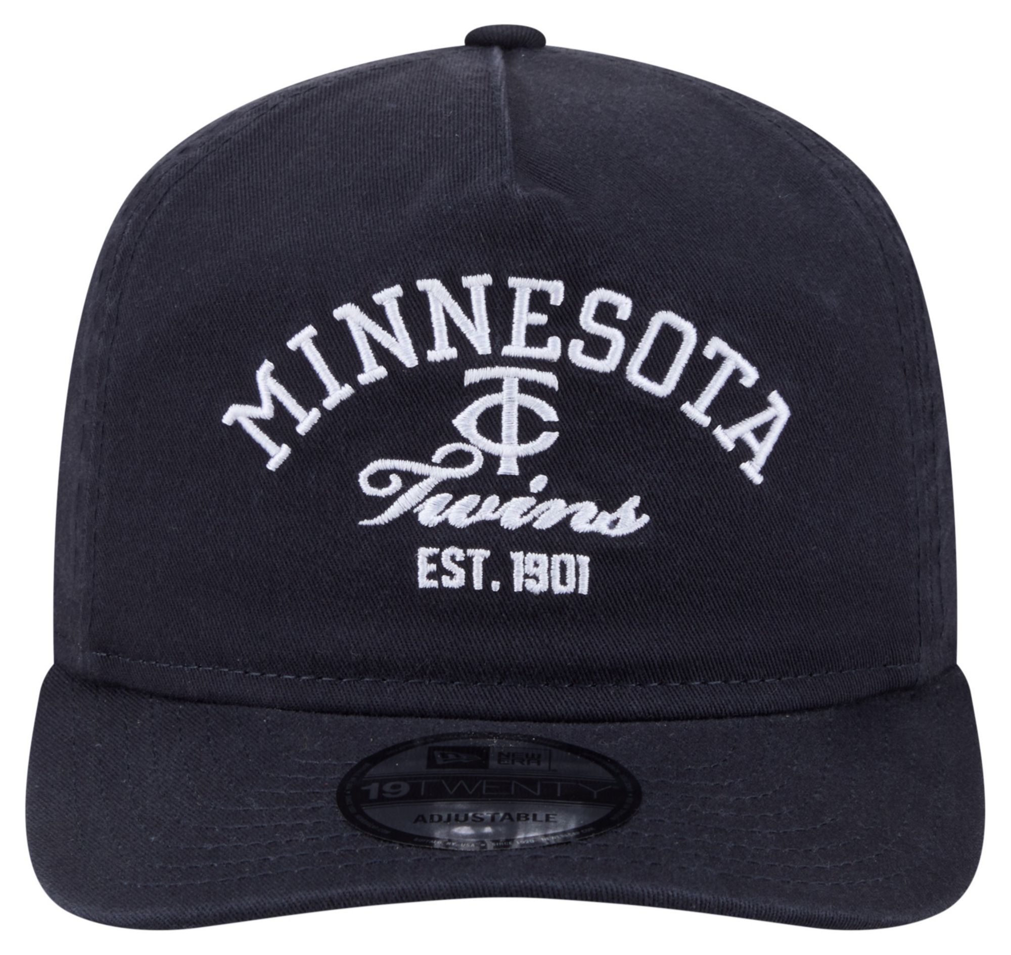 New Era Adult Minnesota Twins Navy 19Twenty Stacked Adjustable Hat product image