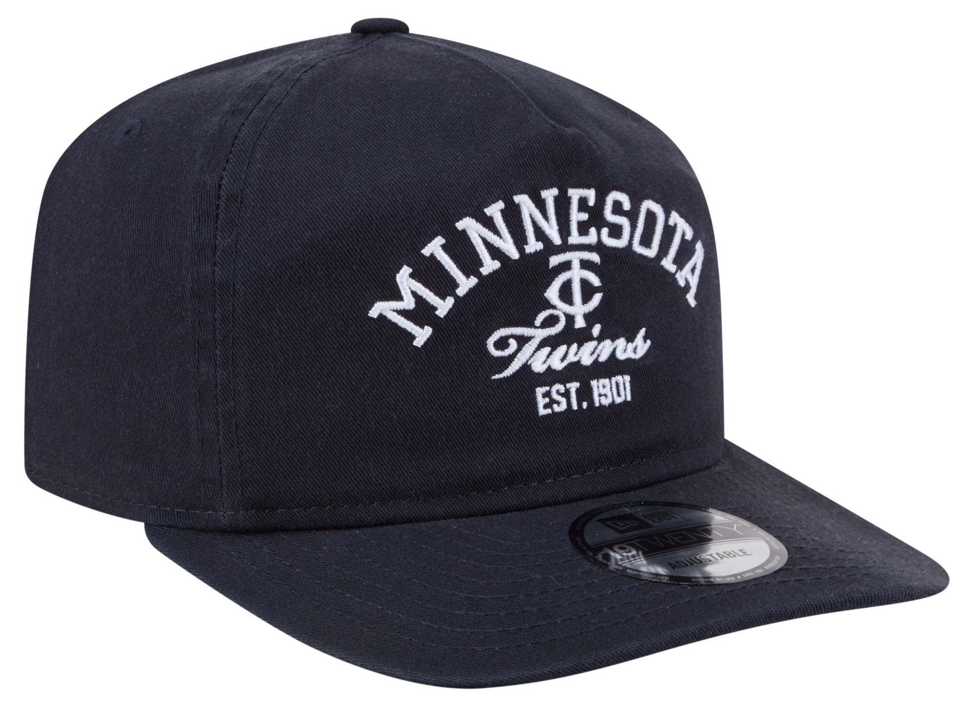 New Era Adult Minnesota Twins Navy 19Twenty Stacked Adjustable Hat product image
