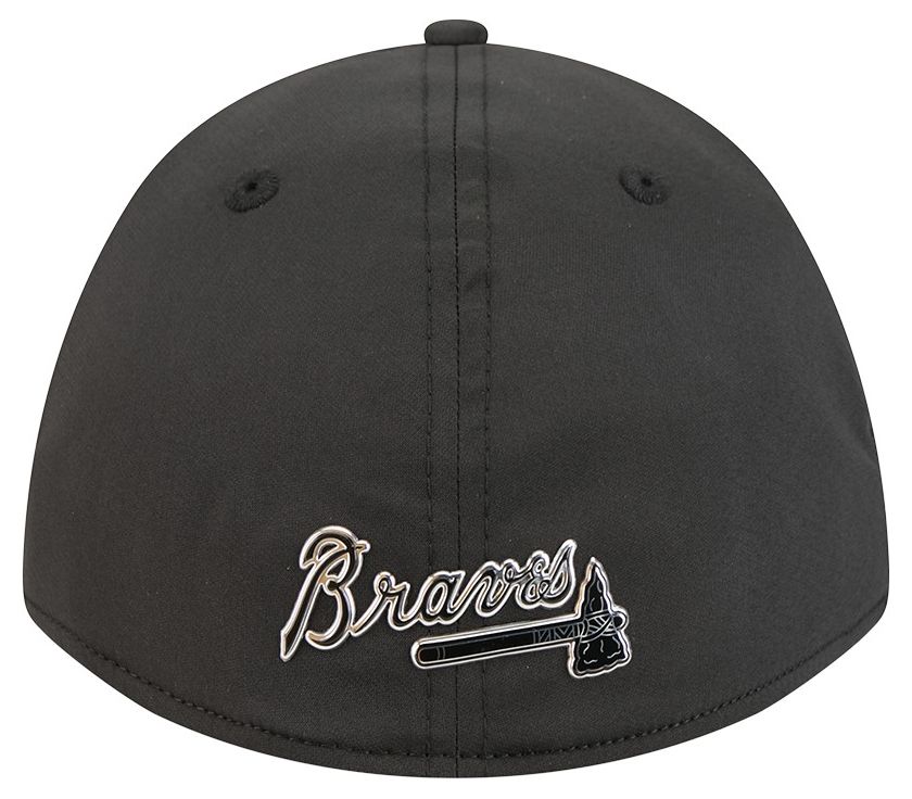 New Era Adult Atlanta Braves Black Metallic 39Thirty Stretch Fit Hat product image
