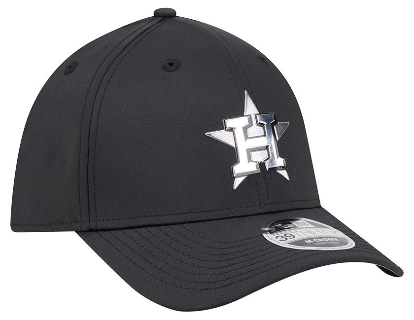New Era Adult Houston Astros Black Metallic 39Thirty Stretch Fit Hat product image