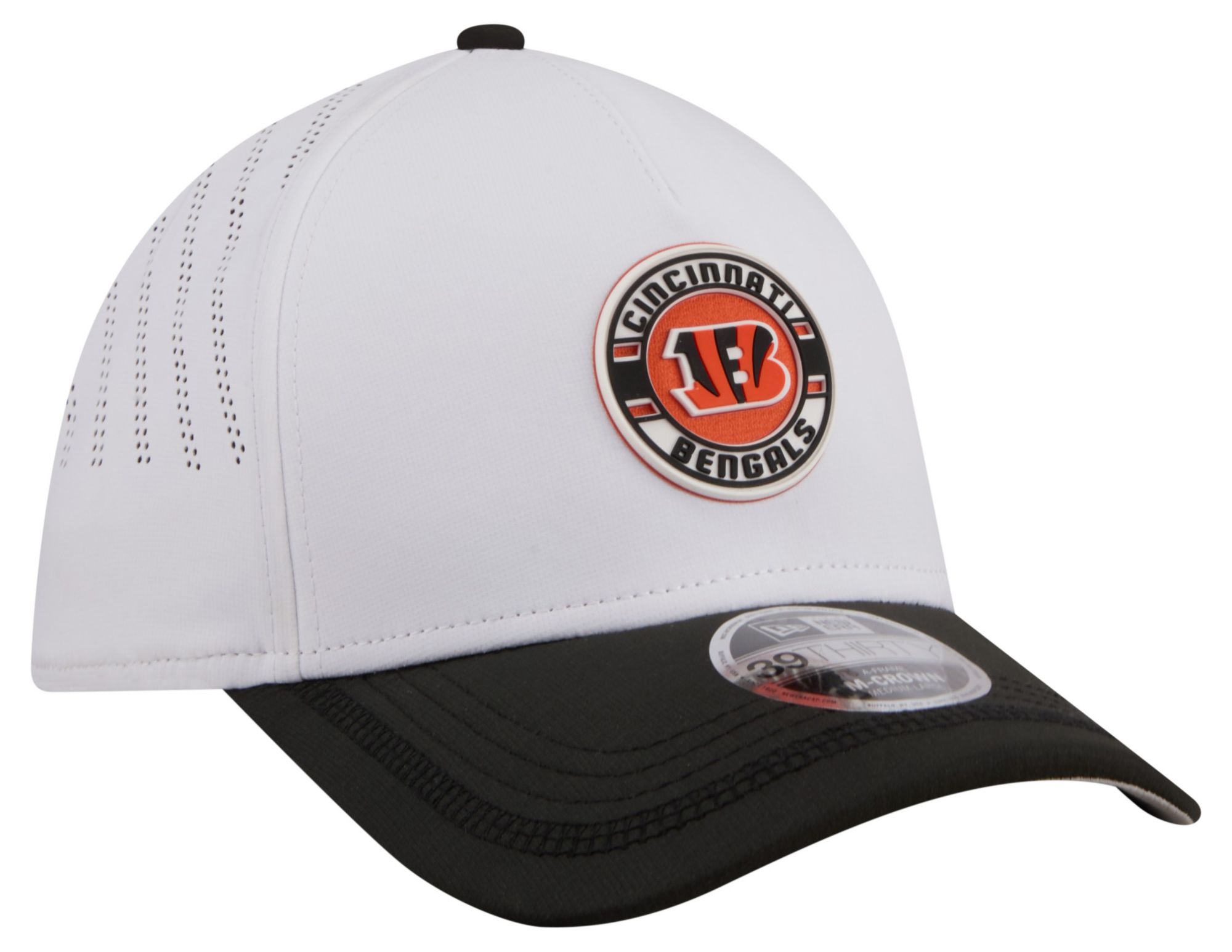 New Era Adult Cincinnati Bengals White A-Frame Patch 39Thirty Stretch Fit Hat product image