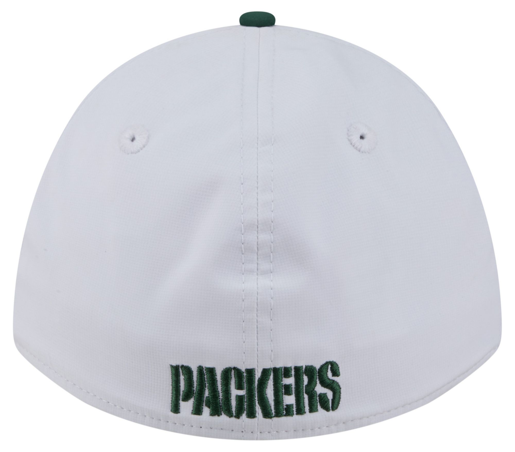New Era Adult Green Bay Packers White A-Frame Patch 39Thirty Stretch Fit Hat product image