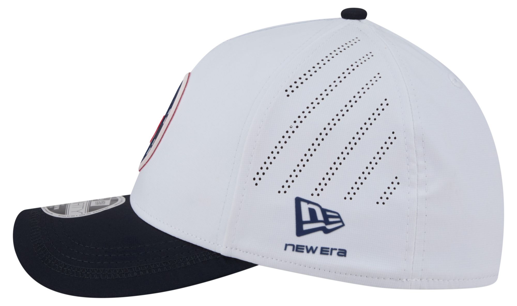 New Era Adult Houston Texans White A-Frame Patch 39Thirty Stretch Fit Hat product image