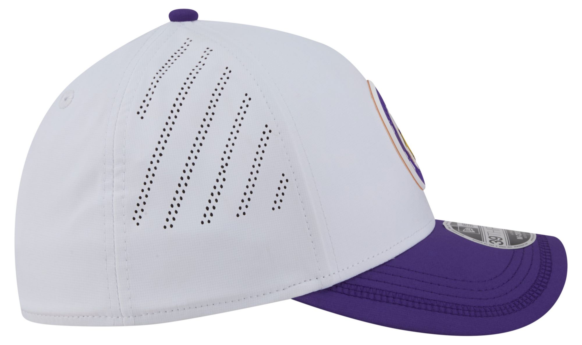 New Era Adult Minnesota Vikings White A-Frame Patch 39Thirty Stretch Fit Hat product image