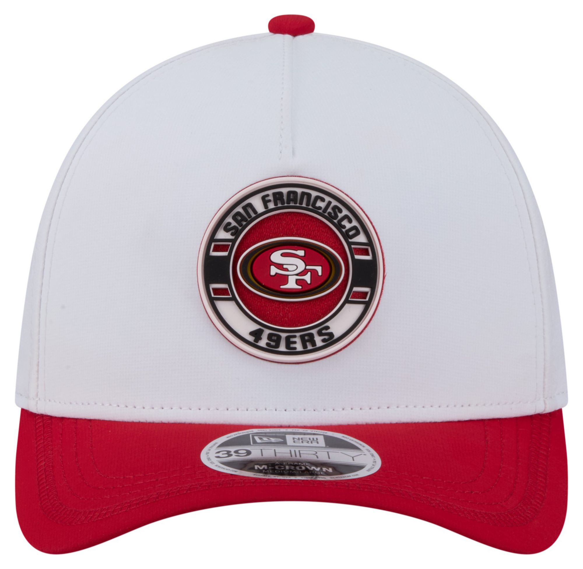 New Era Adult San Francisco 49ers White A-Frame Patch 39Thirty Stretch Fit Hat product image