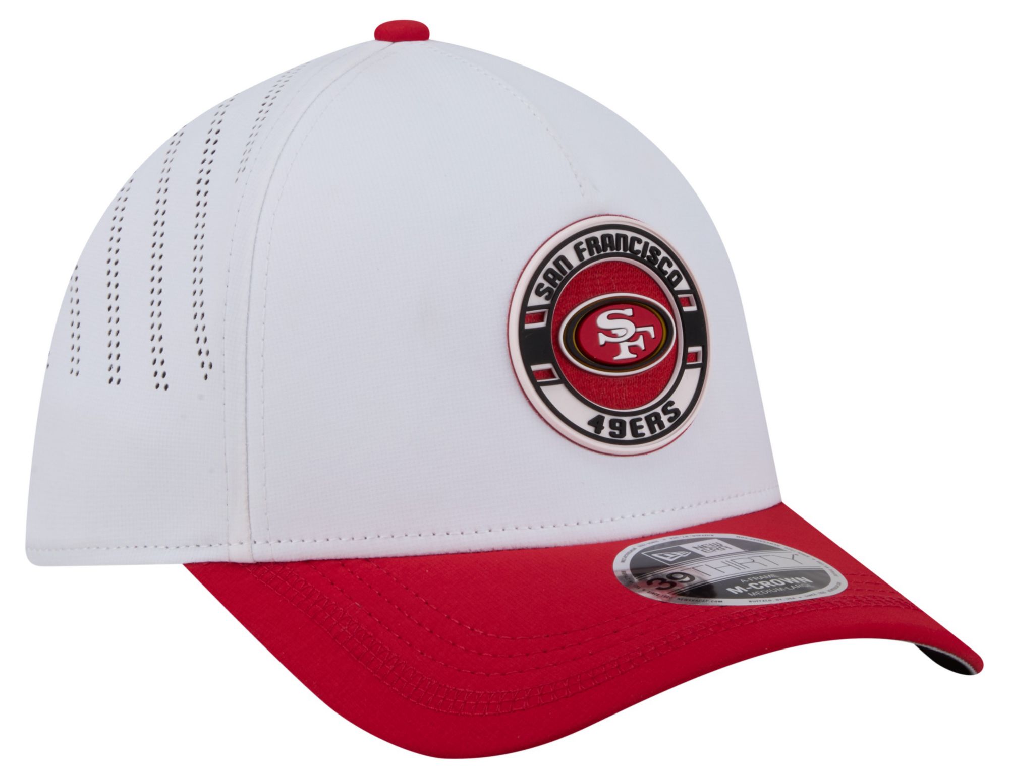 New Era Adult San Francisco 49ers White A-Frame Patch 39Thirty Stretch Fit Hat product image