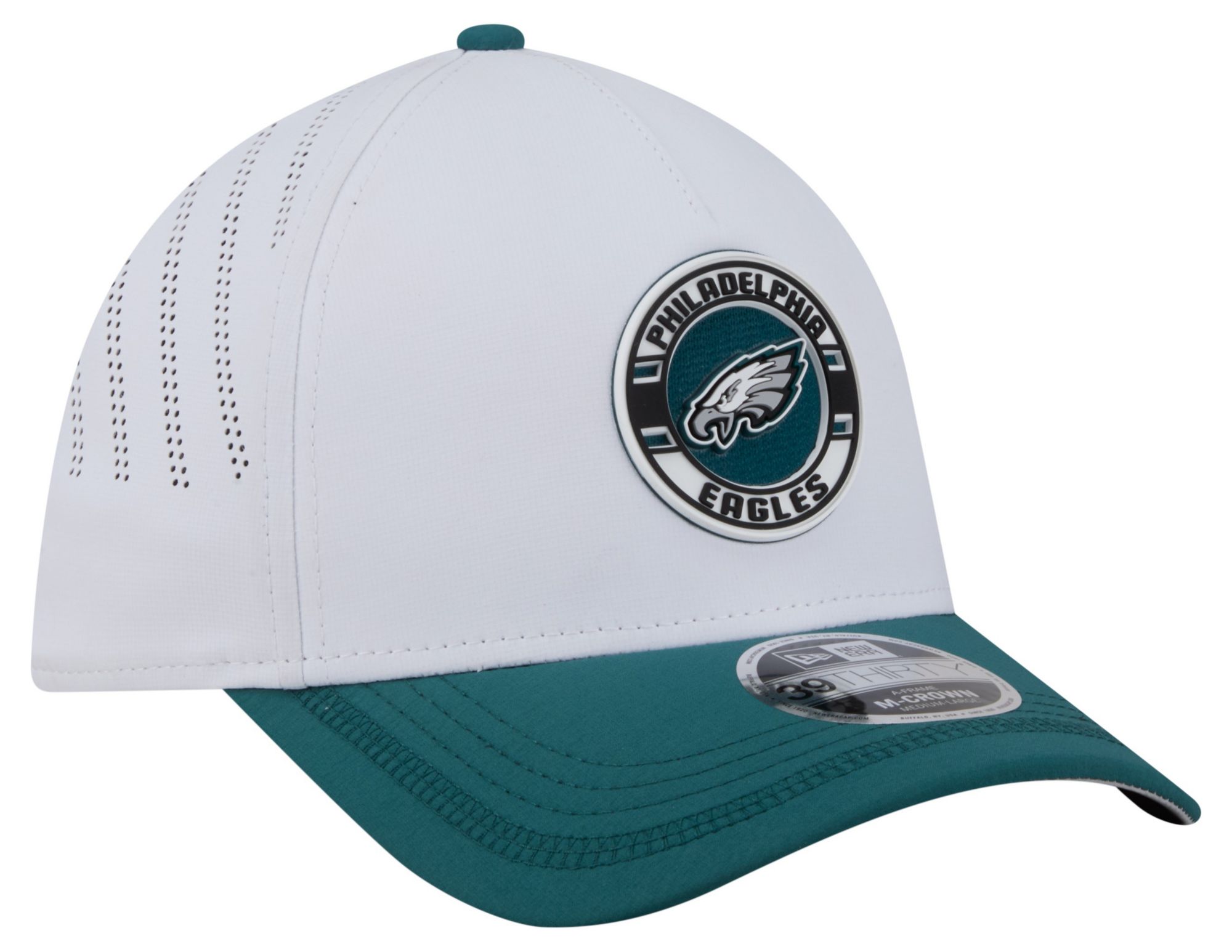 New Era Adult Philadelphia Eagles White A-Frame Patch 39Thirty Stretch Fit Hat product image