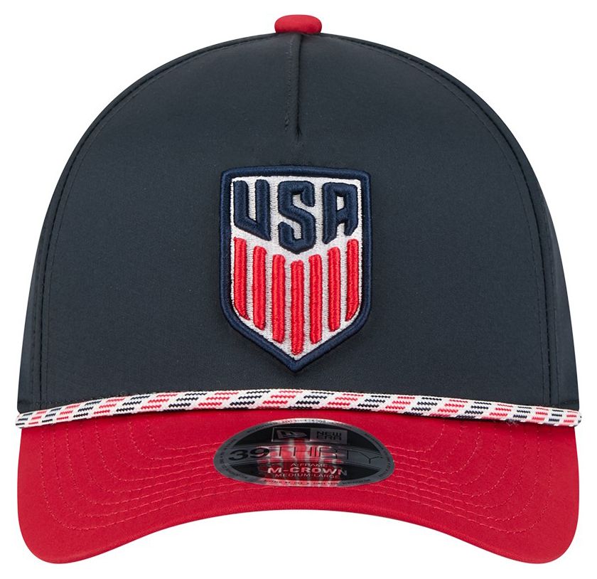 New Era Adult USMNT Navy 39Thirty Rope Stretch Fit Adjustable Hat product image