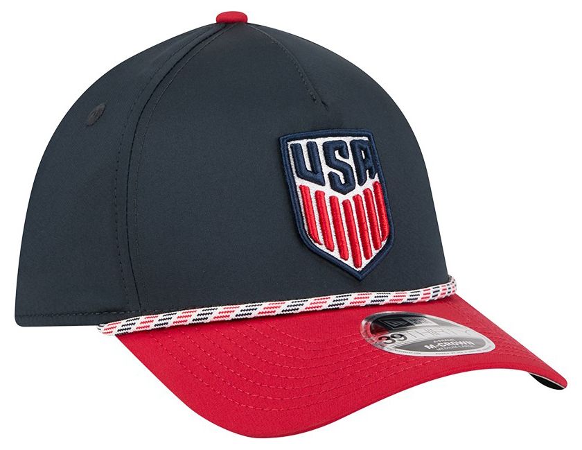 New Era Adult USMNT Navy 39Thirty Rope Stretch Fit Adjustable Hat product image