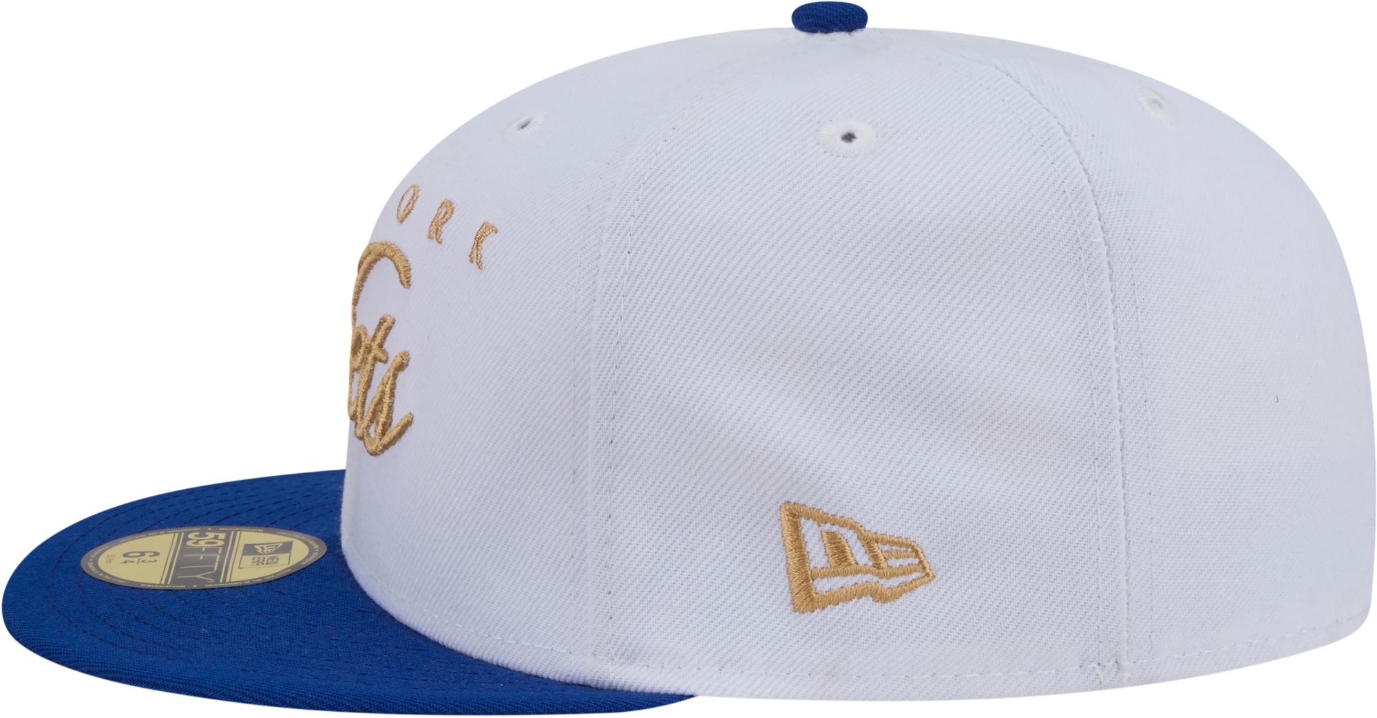 New Era Adult New York Mets White 59Fifty Scripted Fitted Hat product image