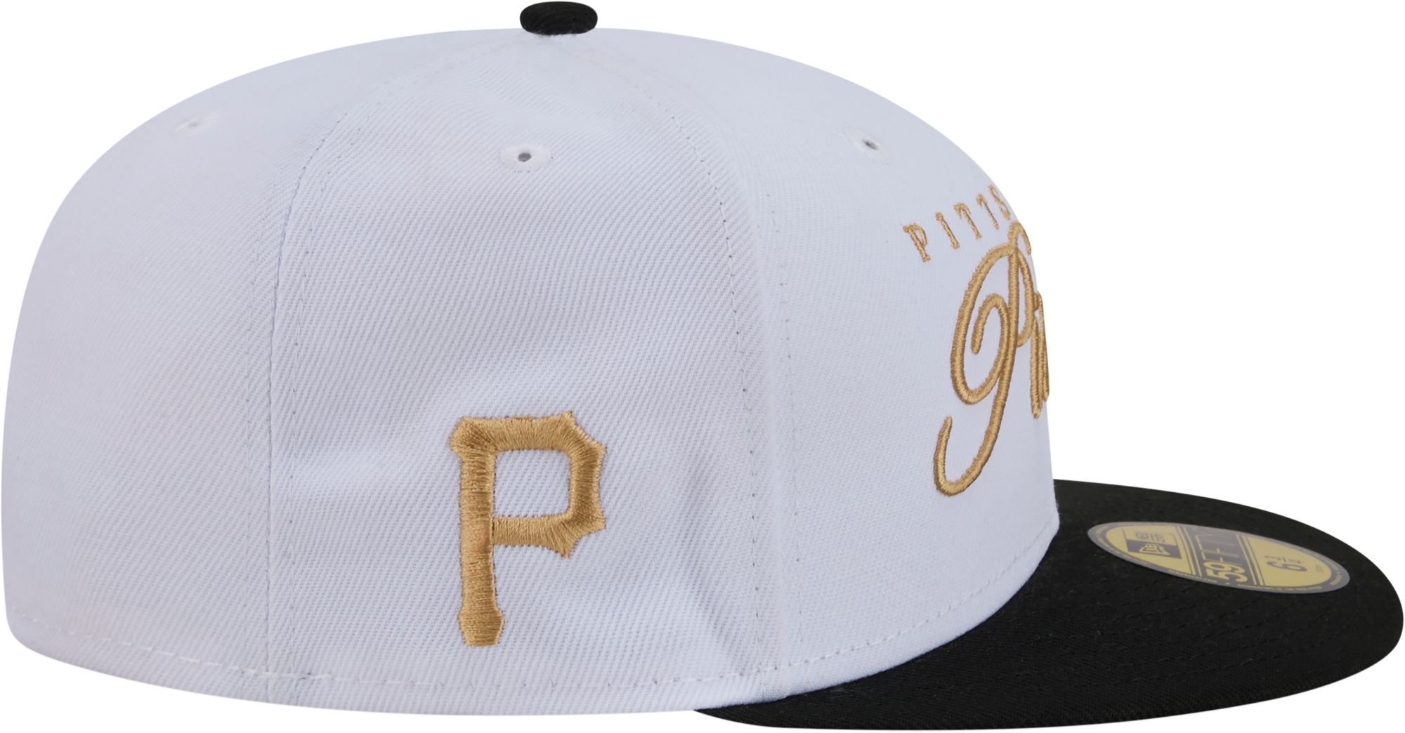 New Era Adult Pittsburgh Pirates White 59Fifty Scripted Fitted Hat product image