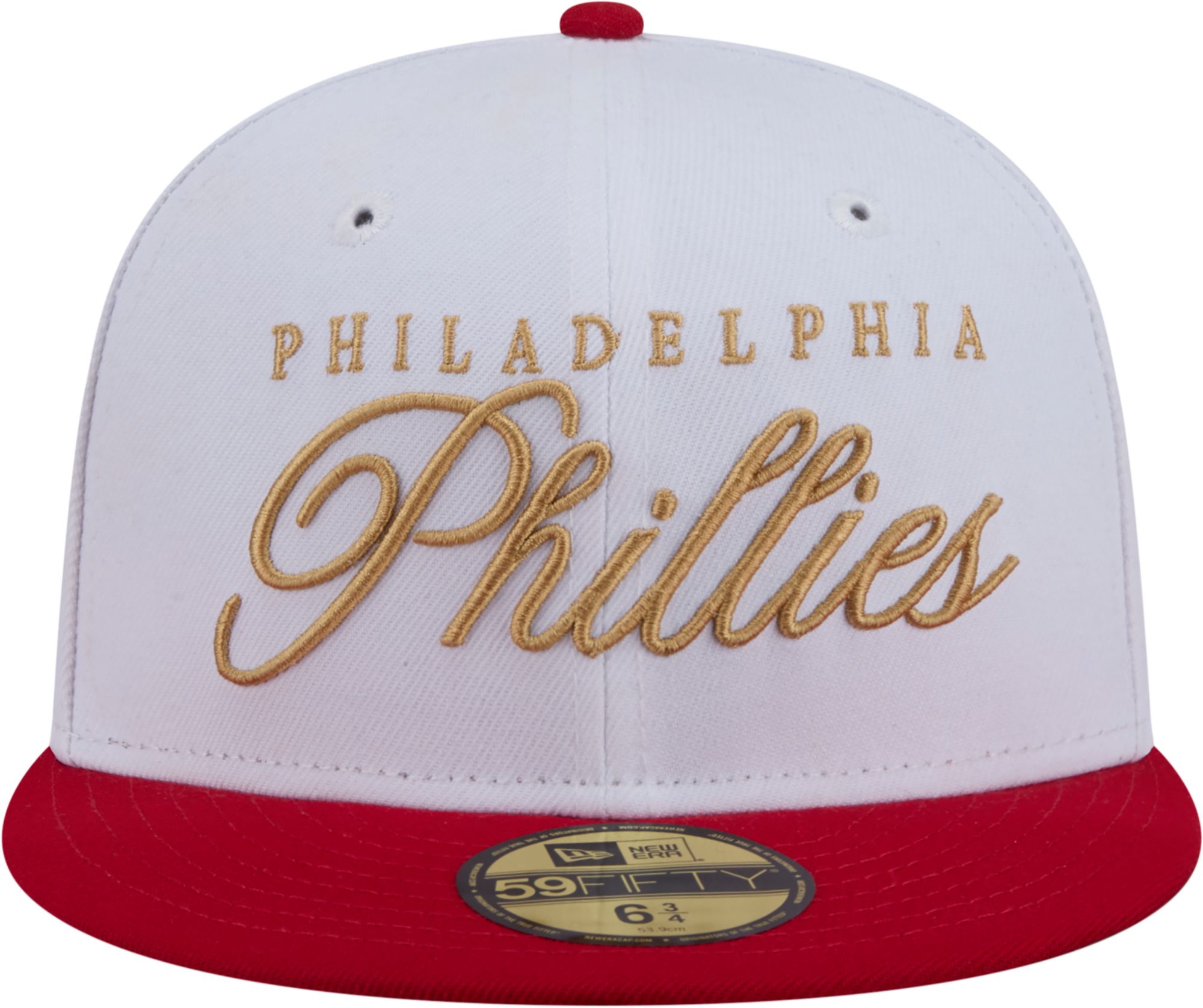 New Era Adult Philadelphia Phillies White 59Fifty Scripted Fitted Hat product image