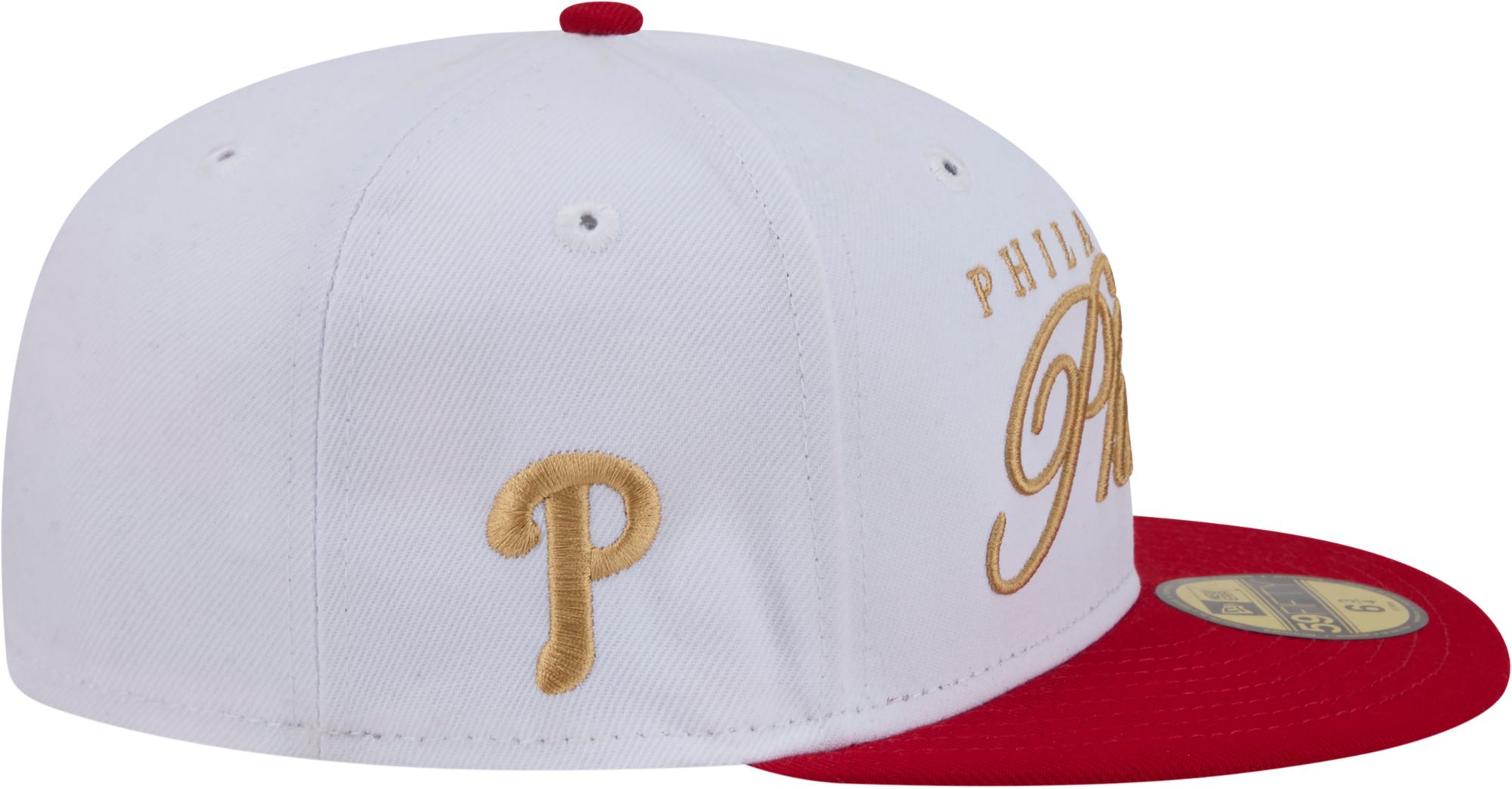 New Era Adult Philadelphia Phillies White 59Fifty Scripted Fitted Hat product image