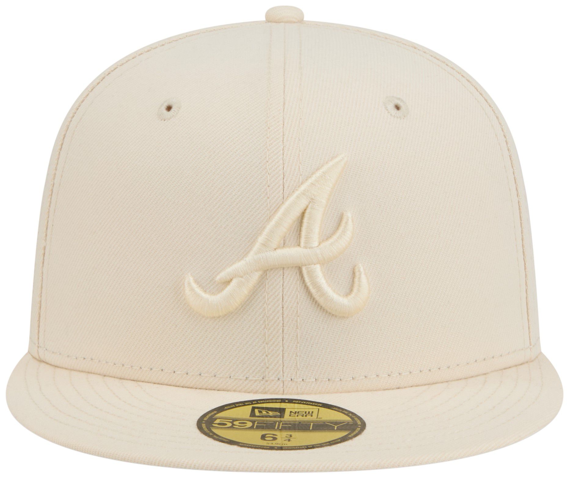 New Era Adult Atlanta Braves Cream Color Pack 59Fifty Fitted Hat product image