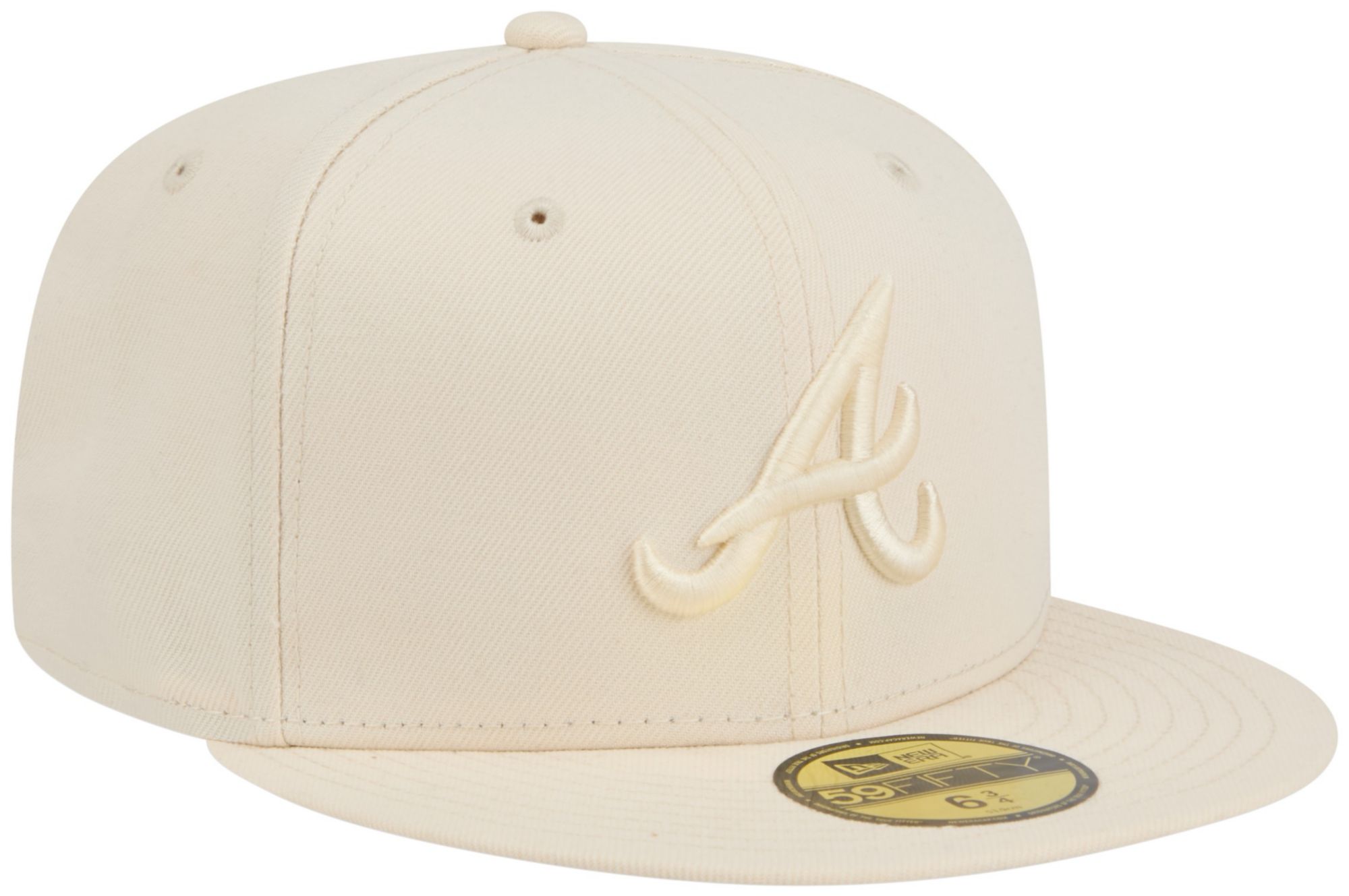 New Era Adult Atlanta Braves Cream Color Pack 59Fifty Fitted Hat product image