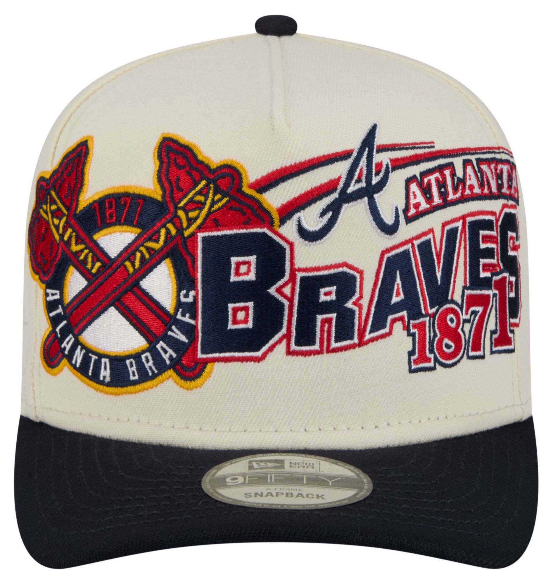New Era Adult Atlanta Braves Cream Classic 9Fifty Adjustable Hat product image