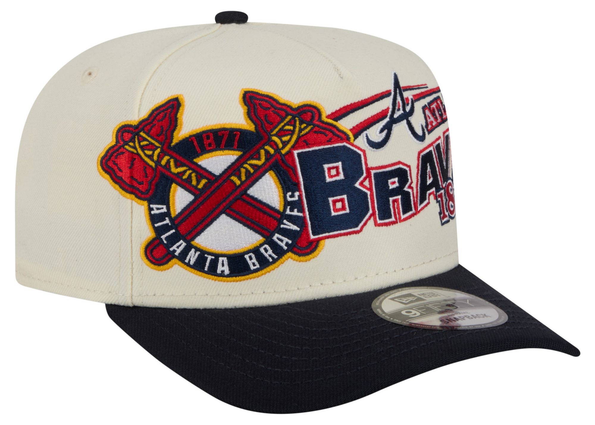 New Era Adult Atlanta Braves Cream Classic 9Fifty Adjustable Hat product image