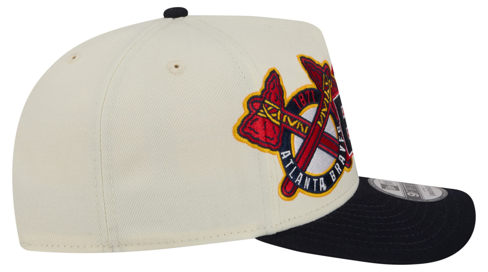 New Era Adult Atlanta Braves Cream Classic 9Fifty Adjustable Hat product image