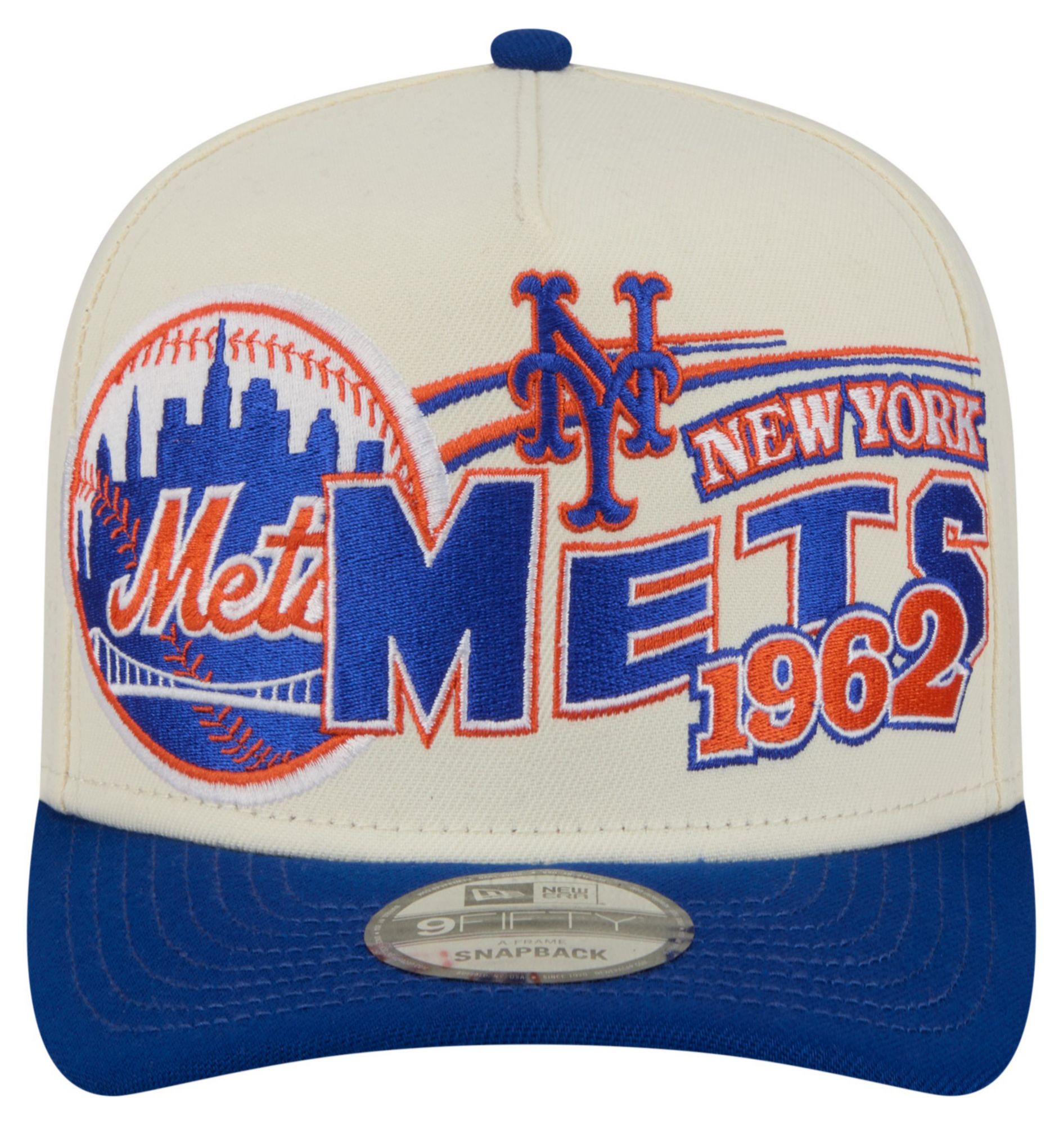 New Era Adult New York Mets Cream Classic 9Fifty Adjustable Hat product image