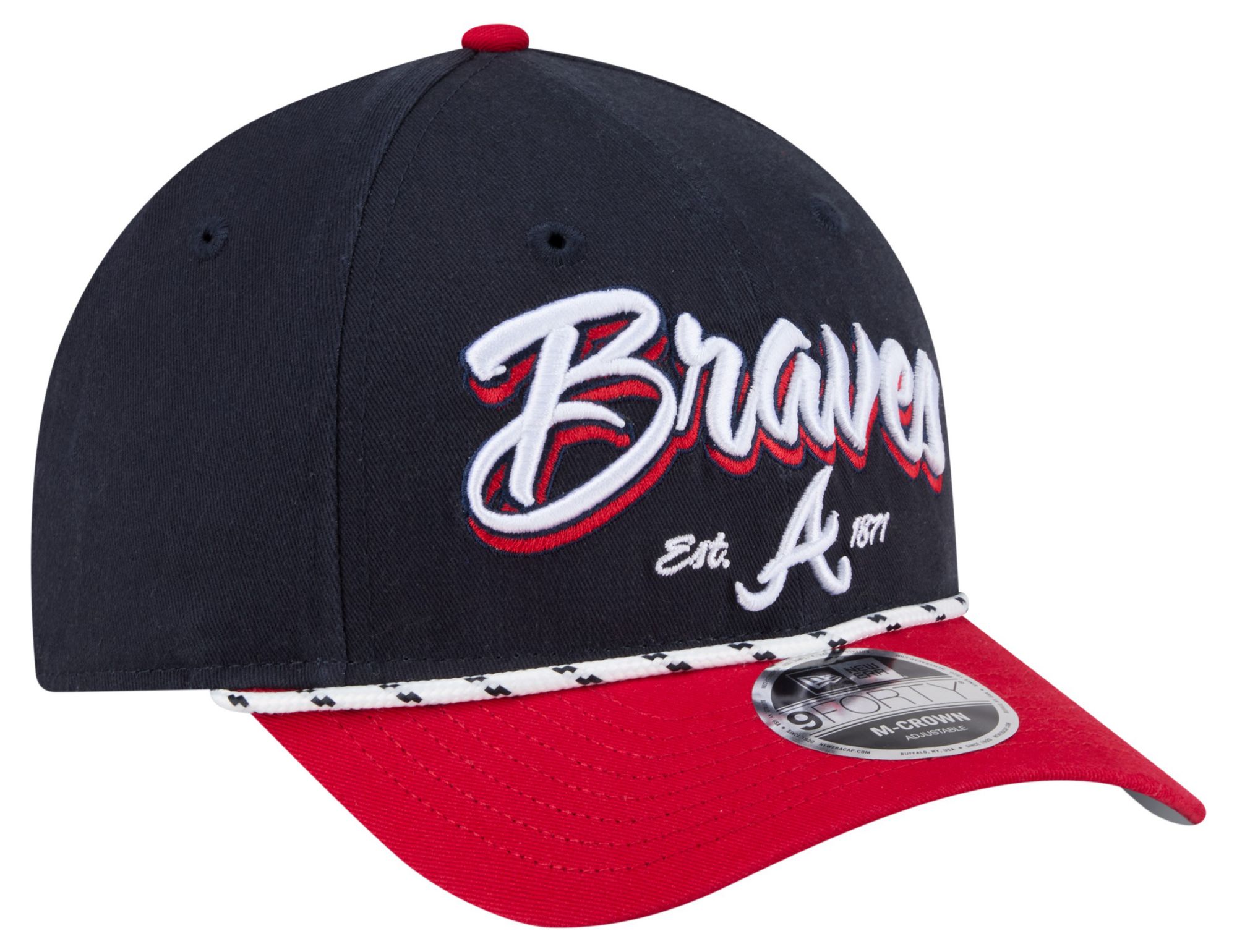 New Era Adult Atlanta Braves Navy Team Loyal 9Forty Adjustable Hat product image