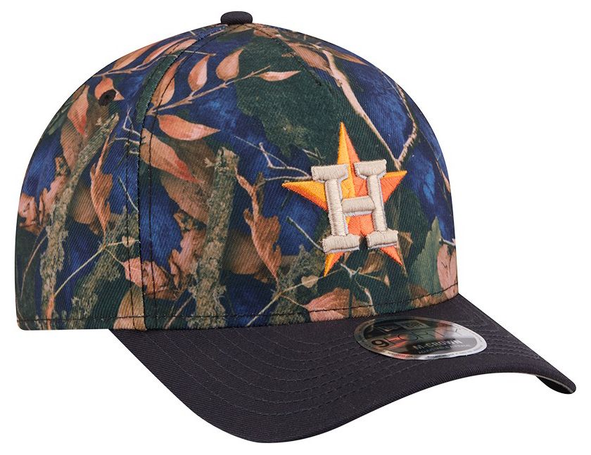 New Era Adult Houston Astros Navy Leaves 9Forty Adjustable Hat product image
