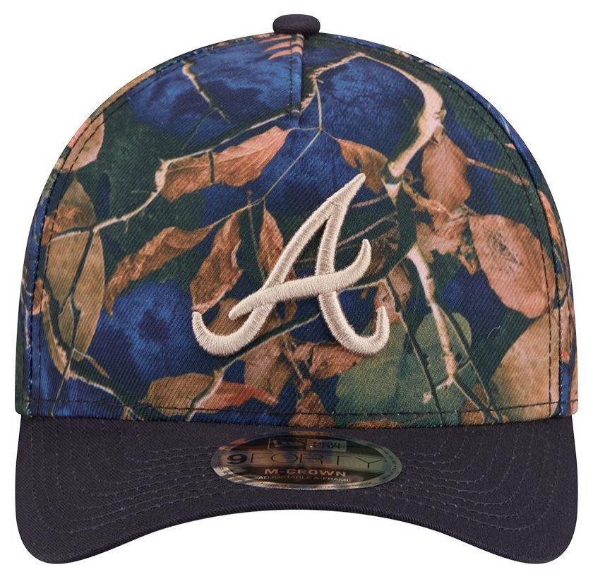 New Era Adult Atlanta Braves Navy Leaves 9Forty Adjustable Hat product image