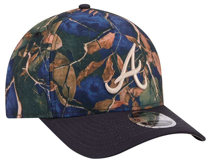 New Era Adult Atlanta Braves Navy Leaves 9Forty Adjustable Hat product image