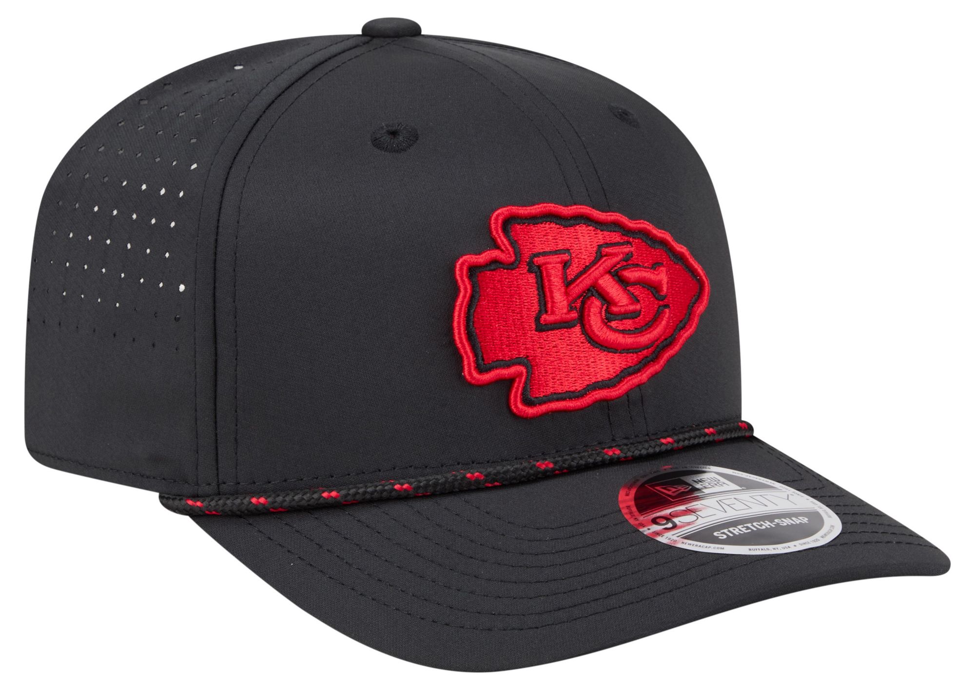 New Era Adult Kansas City Chiefs Black Rope 9Seventy Adjustable Hat product image