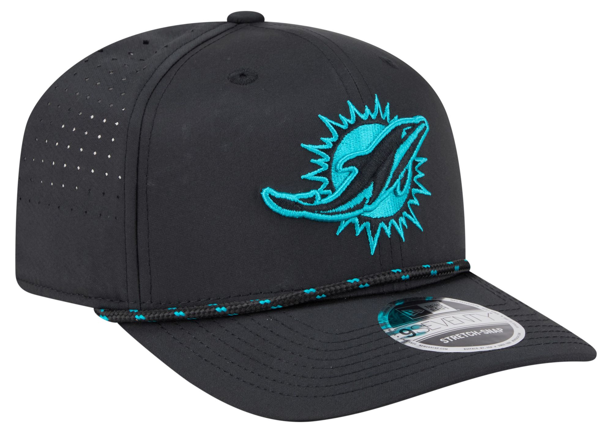 New Era Adult Miami Dolphins Black Rope 9Seventy Adjustable Hat product image