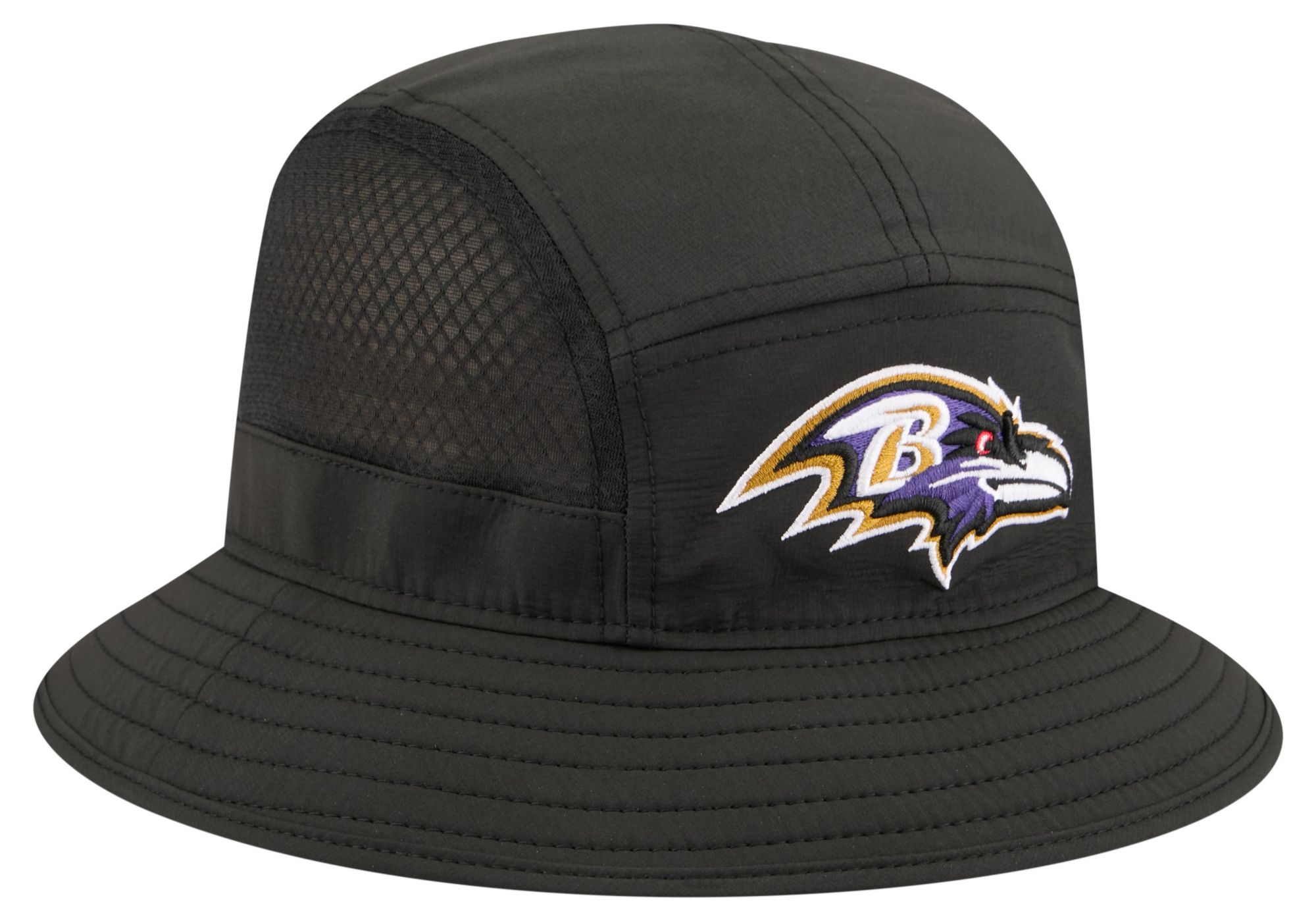 New Era Adult Baltimore Ravens Black Mesh Bucket Hat product image