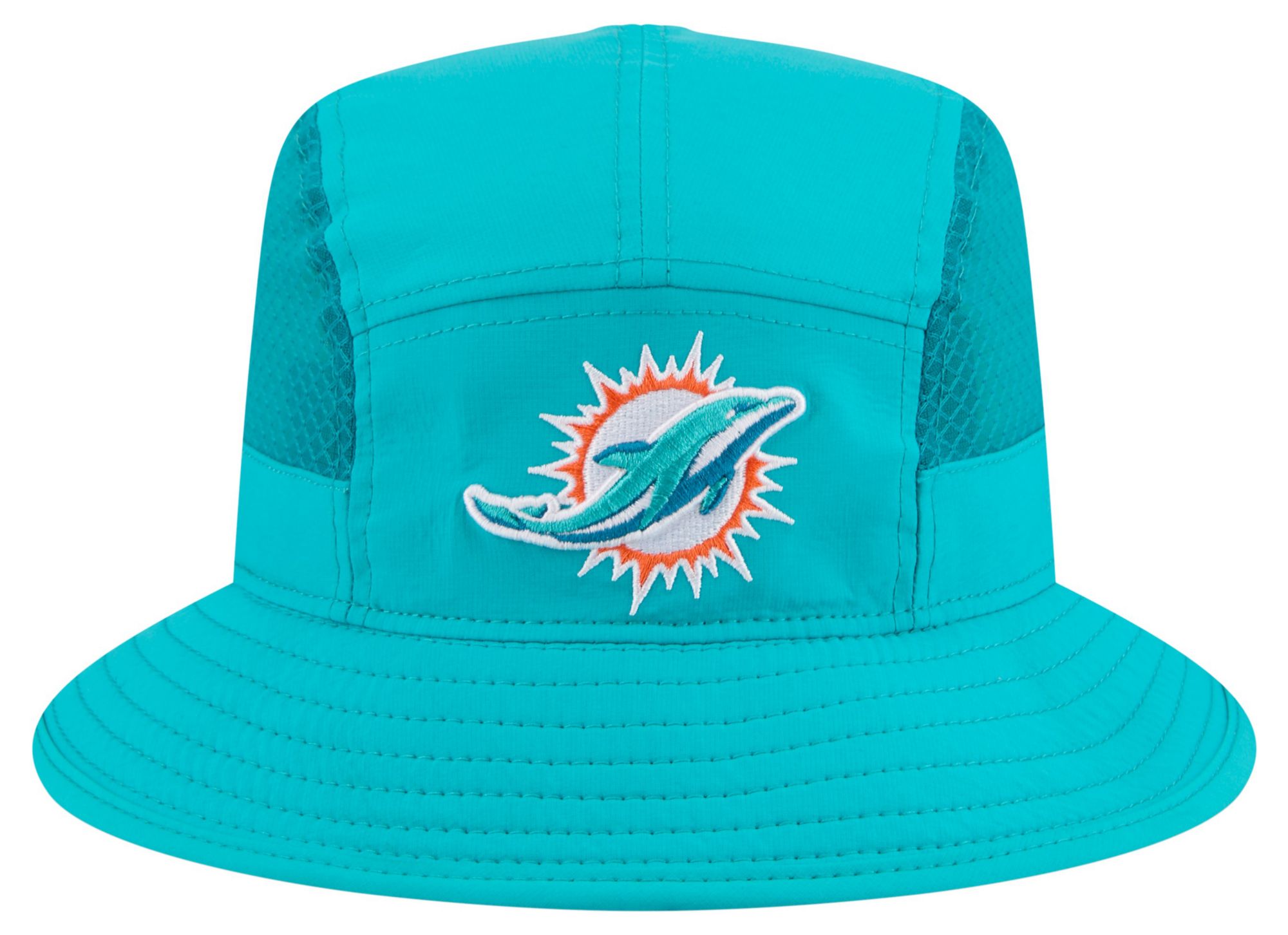 New Era Adult Miami Dolphins Turquoise Mesh Bucket Hat product image