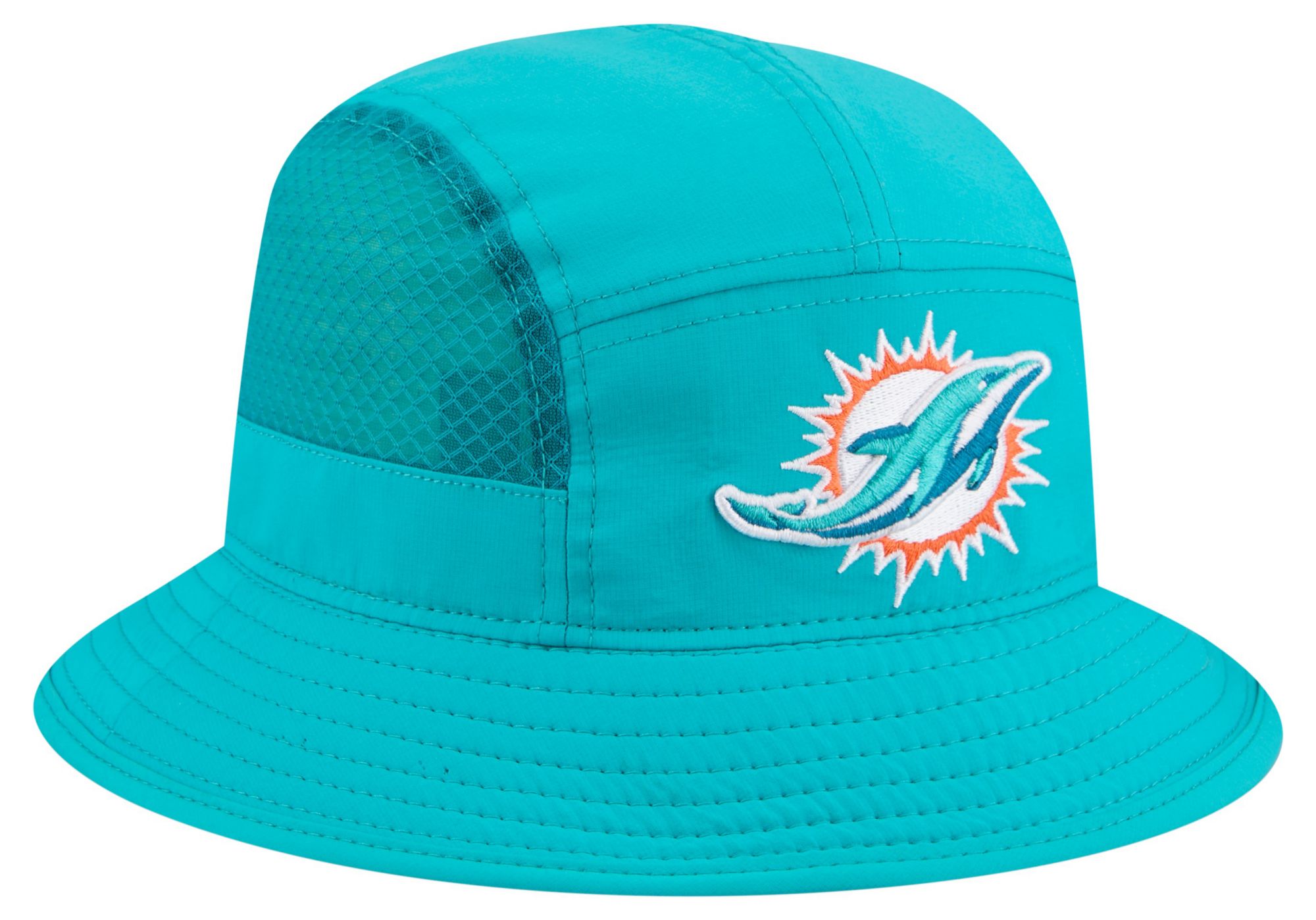 New Era Adult Miami Dolphins Turquoise Mesh Bucket Hat product image
