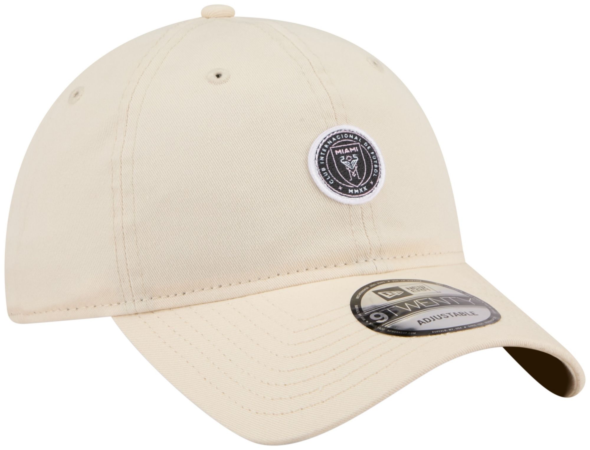 New Era Adult Inter Miami CF Light Beige Logo 9Twenty Adjustable Hat product image