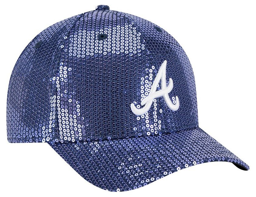 New Era Women's Atlanta Braves Navy Sequin 9Forty Adjustable Hat product image