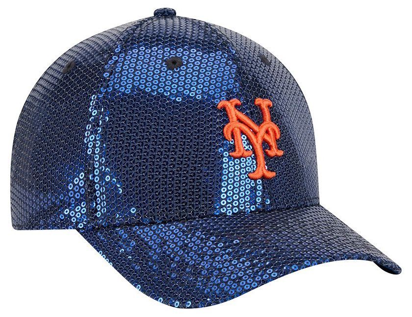New Era Women's New York Mets Blue Sequin 9Forty Adjustable Hat product image