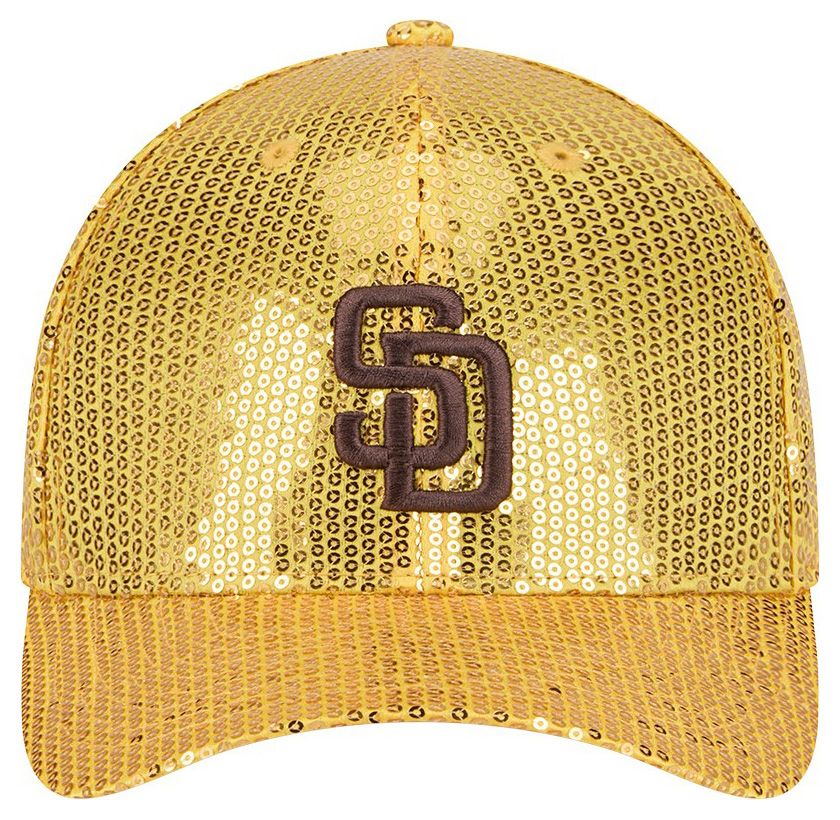 New Era Women's San Diego Padres Yellow Sequin 9Forty Adjustable Hat product image