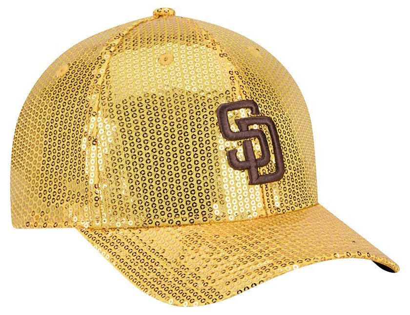 New Era Women's San Diego Padres Yellow Sequin 9Forty Adjustable Hat product image