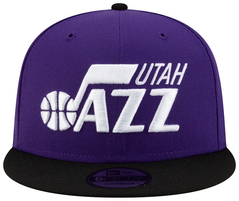 New Era Adult Utah Jazz Black 2Tone 9Fifty Adjustable Snapback Hat product image