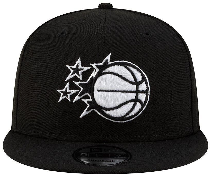 New Era Adult Orlando Magic Black B&W Logo 9Fifty Adjustable Snapback Hat product image