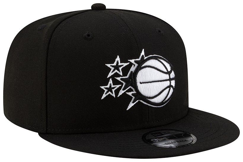 New Era Adult Orlando Magic Black B&W Logo 9Fifty Adjustable Snapback Hat product image