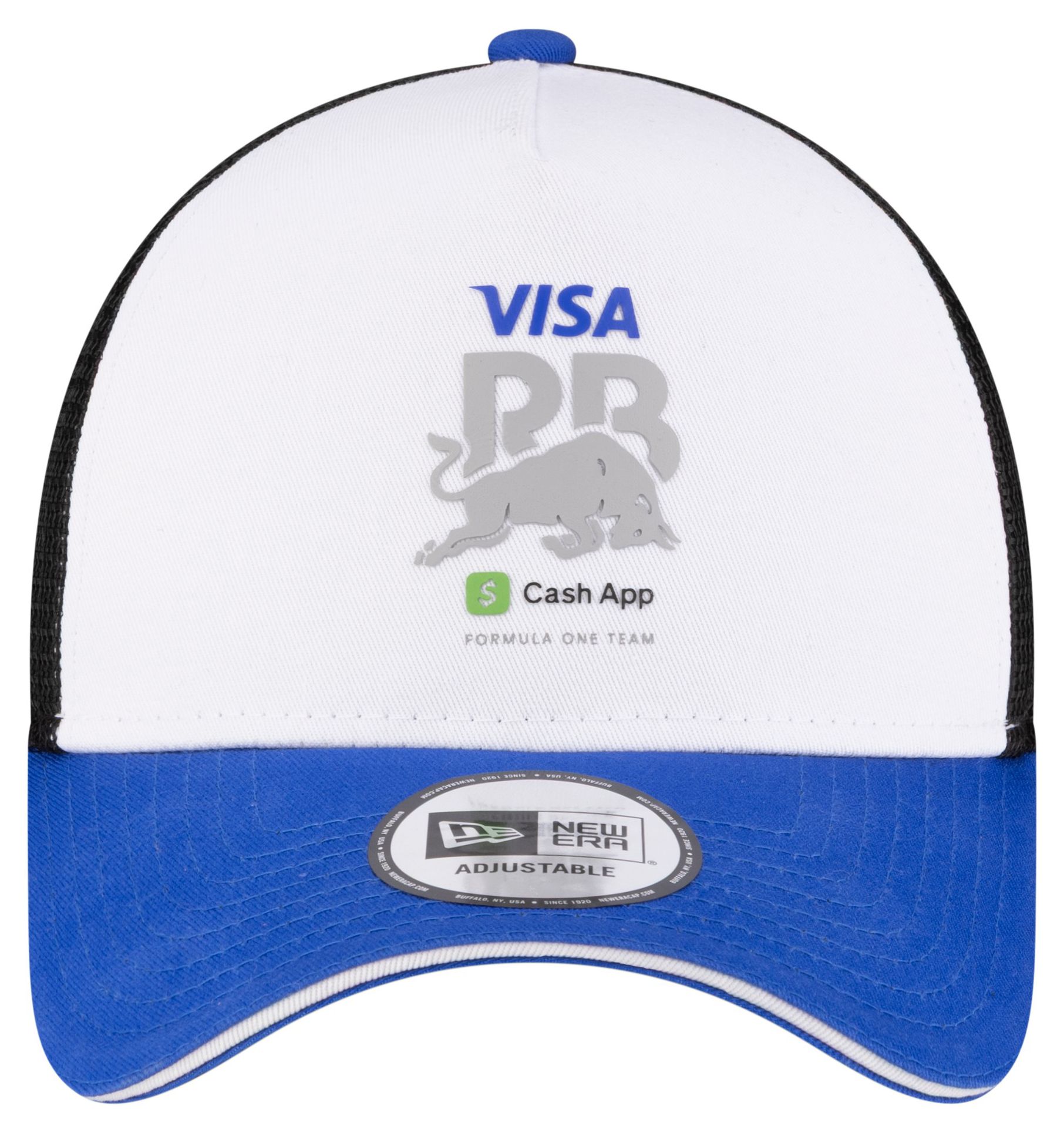 New Era Men's Red Bull Racing White Adjustable Trucker Hat product image